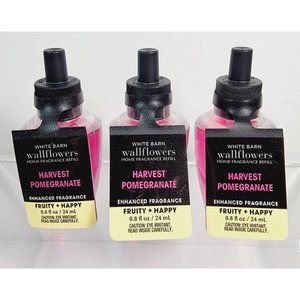 3 HARVEST POMGRANATE Bath & Body Works Wallflowers Plug In Refill Bulbs NEW